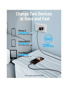 Paquete de 4 Cargadores de Pared USB 12W ShenZhen H-36 2
