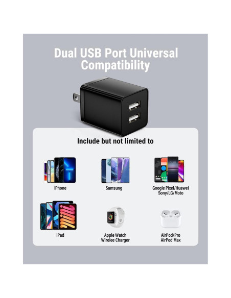 Paquete de 4 Cargadores de Pared USB 12W ShenZhen H-36