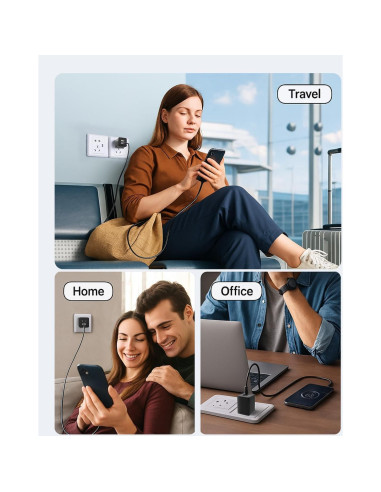 Paquete de 4 Cargadores de Pared USB 12W ShenZhen H-36