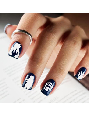 Plantillas de Estampado de Uñas PH PandaHall 3 Piezas 12x6 cm