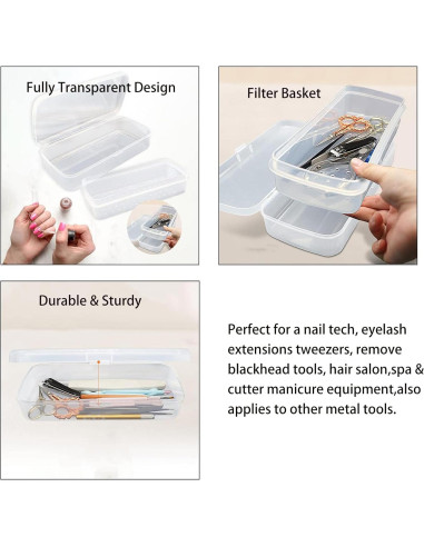 Caja Esterilizadora de Herramientas de Uñas LXIANGN 22.49x12.45cm