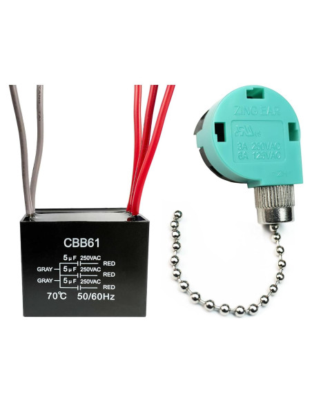 Interruptor de cadena YukiHalu para ventilador de techo 3 velocidades