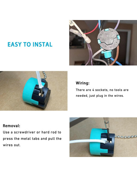 Interruptor de cadena YukiHalu para ventilador de techo 3 velocidades