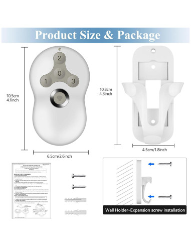 Control Remoto Hunter RC-5T1 para Ventilador de Techo 3 Velocidades