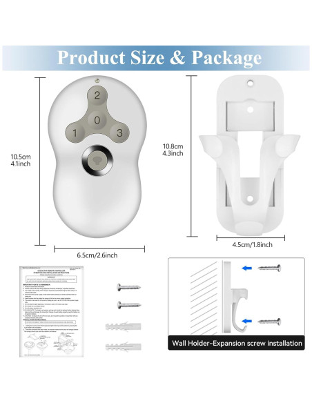 Control Remoto Hunter RC-5T1 para Ventilador de Techo 3 Velocidades