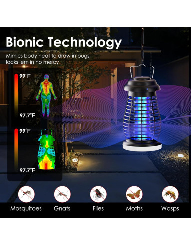 Trampa para Mosquitos SHENZHEN SOER WH-B98 Recargable IP67