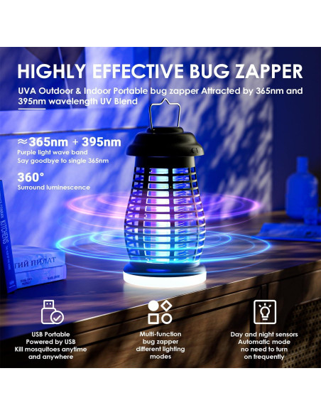 Trampa para Mosquitos SHENZHEN SOER WH-B98 Recargable IP67