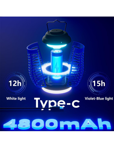 Trampa para Mosquitos SHENZHEN SOER WH-B98 Recargable IP67