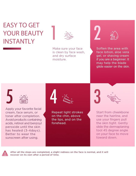 Rasuradora Dermaplane RAYCHI V3 para Mujeres - 6 Piezas