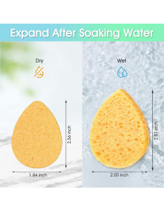 Esponjas Faciales Orighty 100% Celulosa Natural - 96 Unidades 2