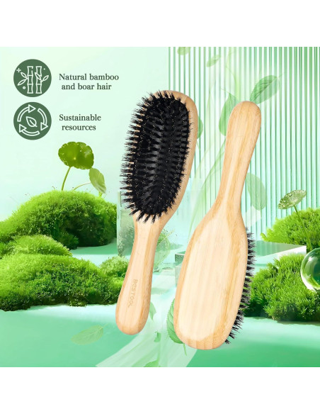Cepillo para el Cabello BESTOOL de Cerda de Jabalí 24.8x8.4cm