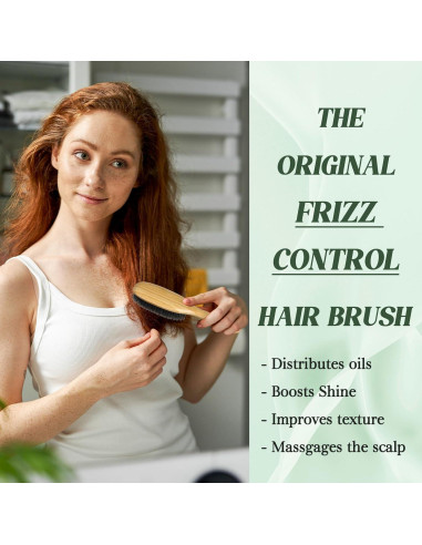 Cepillo para el Cabello BESTOOL de Cerda de Jabalí 24.8x8.4cm