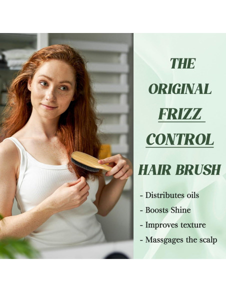 Cepillo para el Cabello BESTOOL de Cerda de Jabalí 24.8x8.4cm