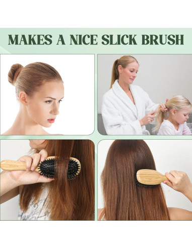 Cepillo para el Cabello BESTOOL de Cerda de Jabalí 24.8x8.4cm