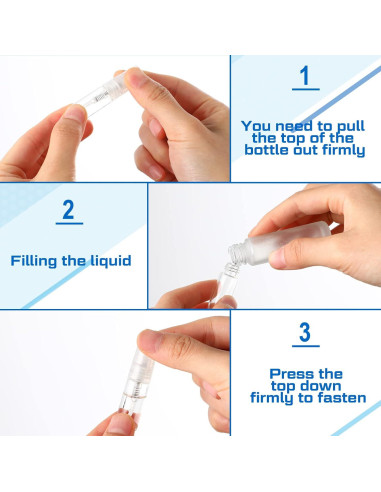 100 Mini Botellas de Spray de Vidrio Lallisa 3ml Recargables