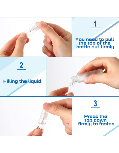 100 Mini Botellas de Spray de Vidrio Lallisa 3ml Recargables