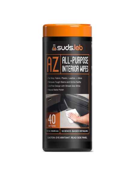 Toallitas de Limpieza para Autos Suds Lab AZ - 40 Unidades