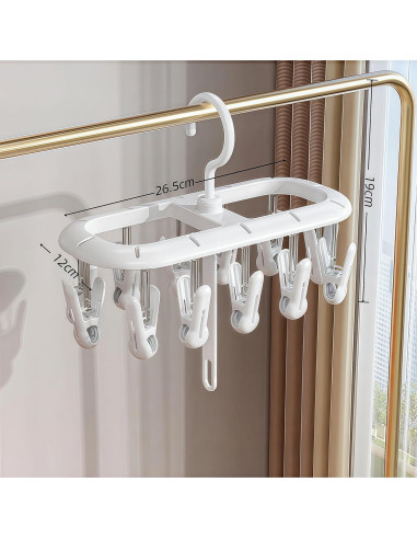 Perchero Secar Ropa Komost KMDHC01 con 12 Clips Antideslizantes