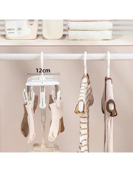 Perchero Secar Ropa Komost KMDHC01 con 12 Clips Antideslizantes