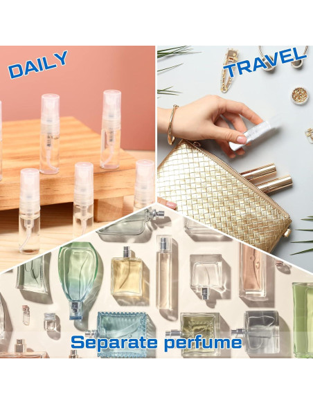 100 Mini Botellas de Spray de Vidrio Lallisa 3ml Recargables