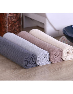 Juego de Toallas de Cocina PY HOME 4 Piezas Algodón 100% Waffle 2