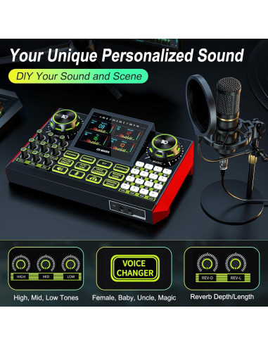 Mezclador de Audio CryoSurf G9 para Podcast y Streaming