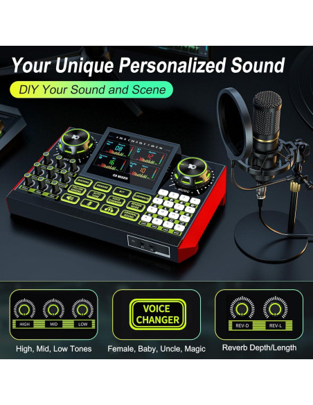 Mezclador de Audio CryoSurf G9 para Podcast y Streaming