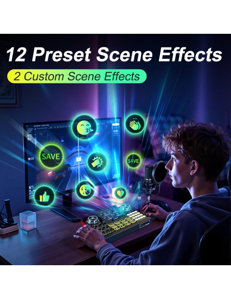 Mezclador de Audio CryoSurf G9 para Podcast y Streaming