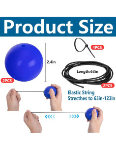 Pelota de Entrenamiento Lacrosse RunNico 2 Piezas Goma 6 cm 2