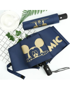Paraguas de Golf Compacto Finex Mickey Azul Plegable Automático 2