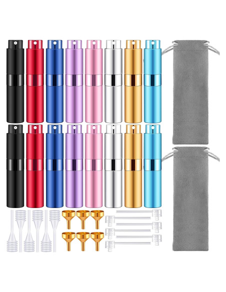 Atomizador de Perfume Rellenable Honeydak 16 Pack 8 ml Multicolor