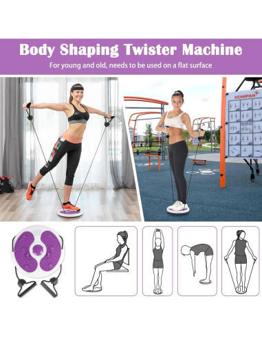 Disco de Torsión WATUNID con 3 Cintas Elásticas para Ejercicio