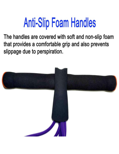 Banda de Resistencia JQTEOYW con Pedal y Mango - 6 Tubos