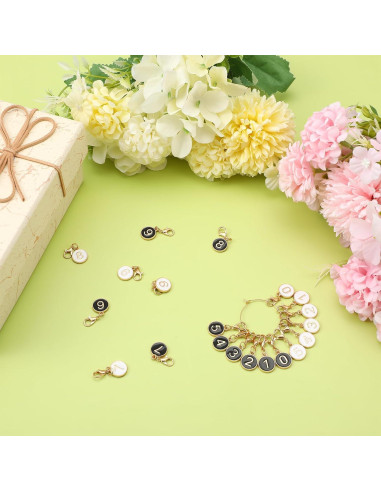 20 Marcadores de Puntos Numéricos 0-9 QfwdfcTrenz para Tejer