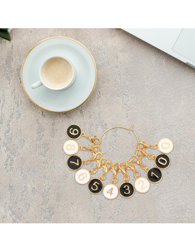 20 Marcadores de Puntos Numéricos 0-9 QfwdfcTrenz para Tejer