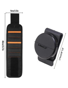 Pulsera y Clip Magnético Bjsdkff para Hombres - 2 Bolsillos 2