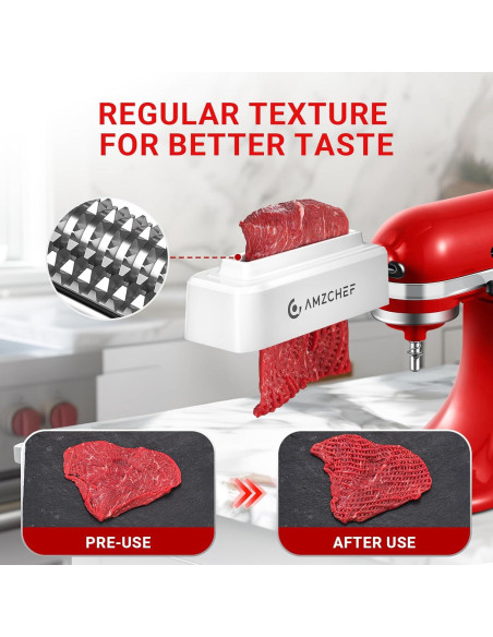 Ablandador de Carne AMZCHEF para Mezclador KA - Acero Inoxidable