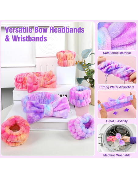 Conjunto Diadema y Muñequera Spa EZIGO Suave Franela