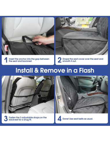 Funda de Asiento Delantero ALLANSING QPZT Impermeable Negro