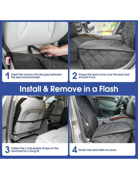 Funda de Asiento Delantero ALLANSING QPZT Impermeable Negro