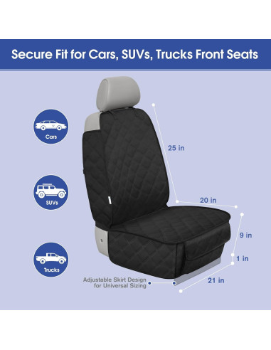 Funda de Asiento Delantero ALLANSING QPZT Impermeable Negro