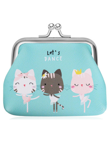 Monedero pequeño Acooruiteng de cuero PU verde 10x7.5cm