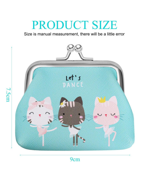 Monedero pequeño Acooruiteng de cuero PU verde 10x7.5cm