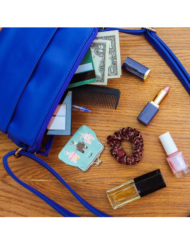 Monedero pequeño Acooruiteng de cuero PU verde 10x7.5cm