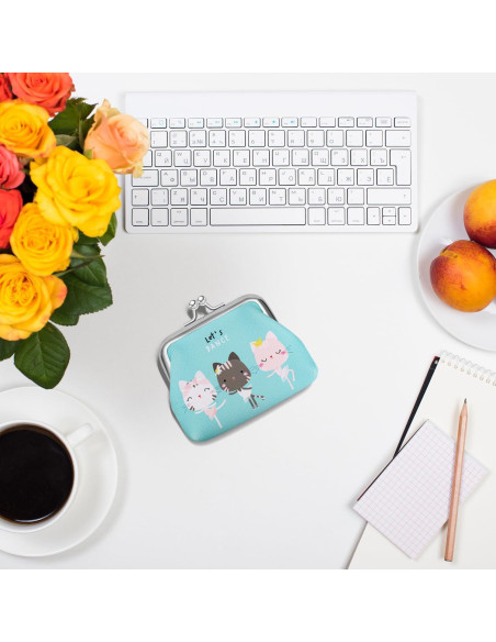 Monedero pequeño Acooruiteng de cuero PU verde 10x7.5cm