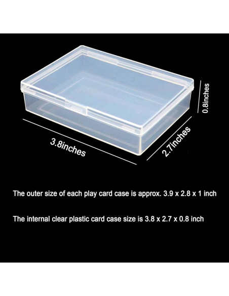 18 Cajas de Almacenamiento Transparentes para Cartas Whyogeta