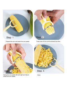 Juego de 6 Peladores de Verduras Soft Home - Acero Inoxidable 2