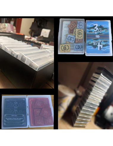 18 Cajas de Almacenamiento Transparentes para Cartas Whyogeta