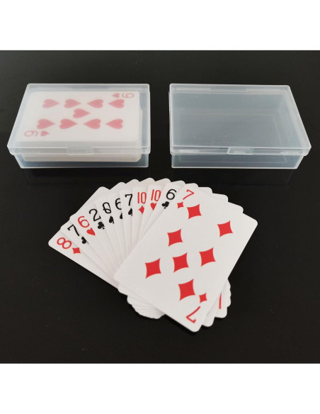 18 Cajas de Almacenamiento Transparentes para Cartas Whyogeta