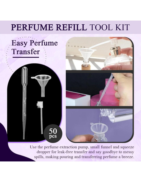 Kit de Recarga de Perfume ChaserRoad 50 Piezas - Embudos y Cuentagotas